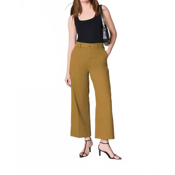NEW SPANX stretch twill wide leg pants in flax
